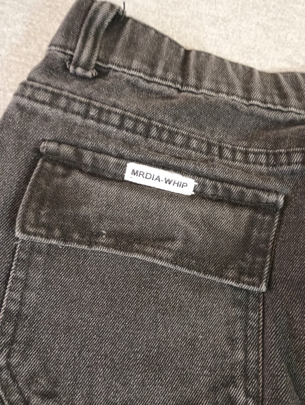 Mrdia Whip Baggy Wide Leg Black Jeans - Vintage Style - Picture 4 of 9